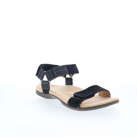Spenco Tamara SP1071BLK Womens Black Leather Strap Strap Sandals Shoes