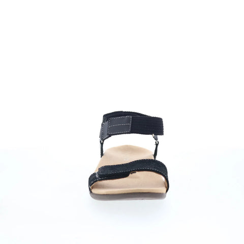 Spenco Tamara SP1071BLK Womens Black Leather Strap Strap Sandals Shoes