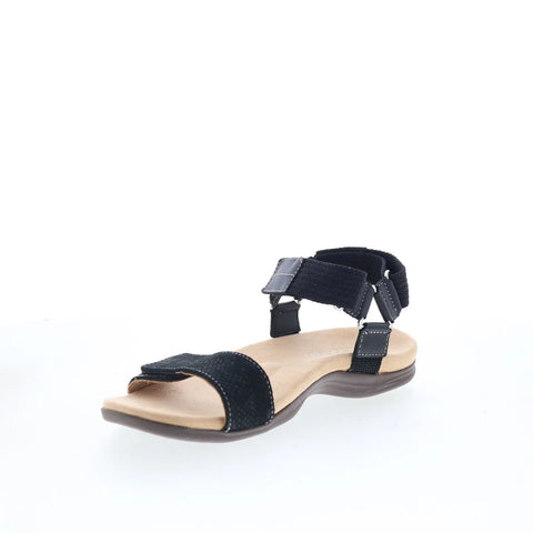 Spenco Tamara SP1071BLK Womens Black Leather Strap Strap Sandals Shoes