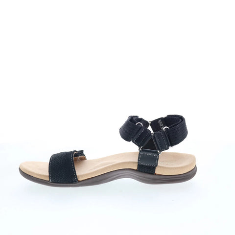 Spenco Tamara SP1071BLK Womens Black Leather Strap Strap Sandals Shoes