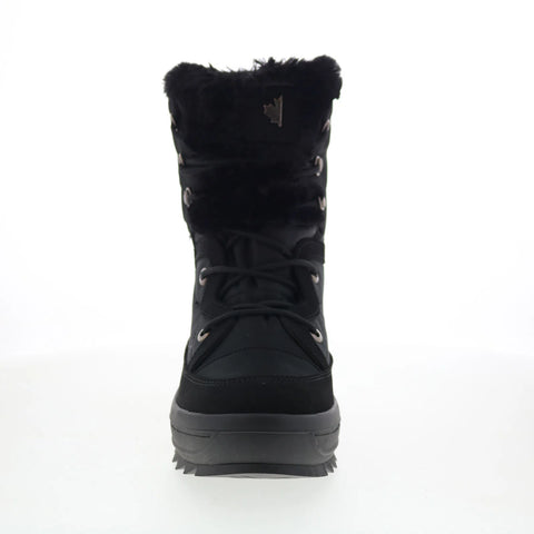 Pajar Tamey 74783 Womens Black Synthetic Lace Up Ankle & Booties Boots