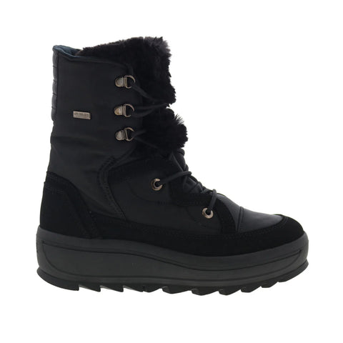Pajar Tamey 74783 Womens Black Synthetic Lace Up Ankle & Booties Boots