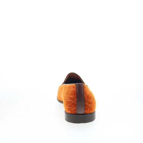 Mezlan Tassel Loafer 28720 Mens Orange Suede Loafers & Slip Ons Casual Shoes