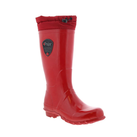 Pajar Tatiana 55792 Womens Red Synthetic Pull On Mid Calf Boots
