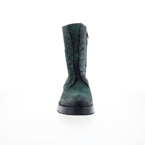 A.S. 98 Tatton Womens Green Leather Zipper Casual Dress Boots