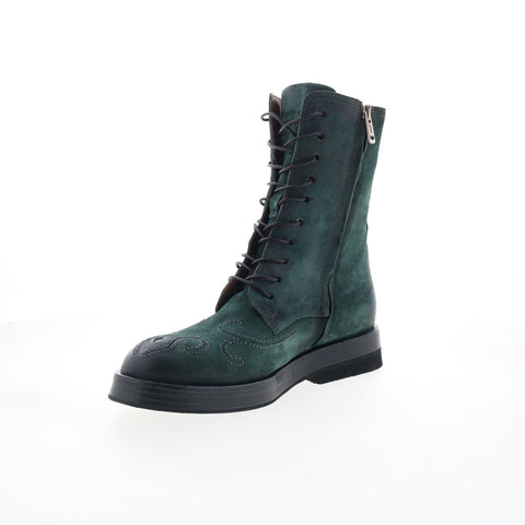 A.S. 98 Tatton Womens Green Leather Zipper Casual Dress Boots