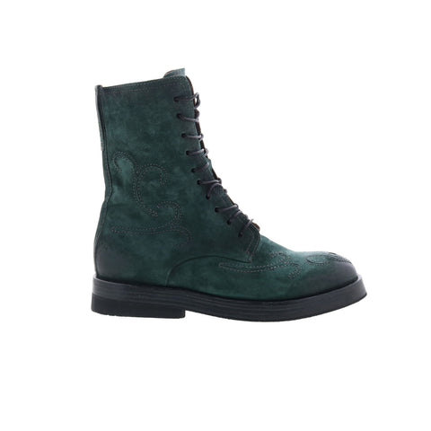 A.S. 98 Tatton Womens Green Leather Zipper Casual Dress Boots