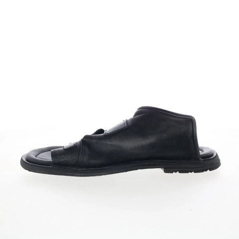 A.S. 98 Tavon Womens Black Leather Slip On Slides Sandals Shoes