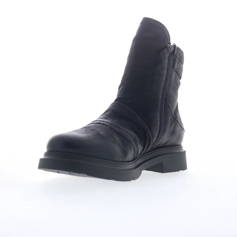 Miz Mooz Tawny Womens Black Leather Zipper Ankle & Booties Boots