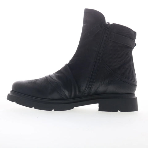 Miz Mooz Tawny Womens Black Leather Zipper Ankle & Booties Boots