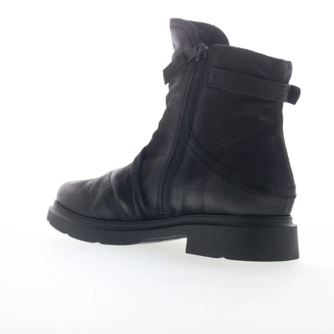 Miz Mooz Tawny Womens Black Leather Zipper Ankle & Booties Boots