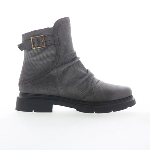 Miz Mooz Tawny Womens Gray Leather Zipper Ankle & Booties Boots