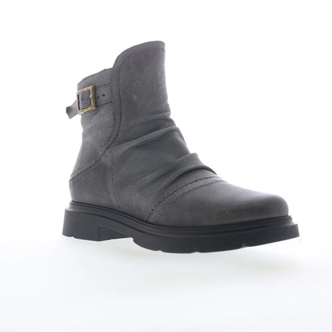 Miz Mooz Tawny Womens Gray Leather Zipper Ankle & Booties Boots