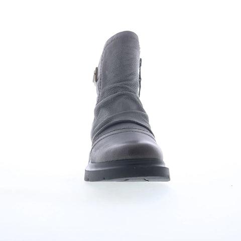 Miz Mooz Tawny Womens Gray Leather Zipper Ankle & Booties Boots