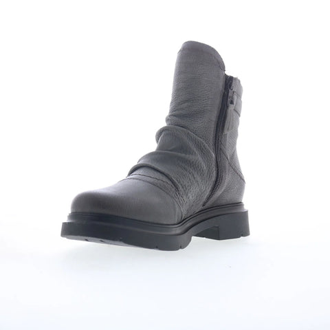 Miz Mooz Tawny Womens Gray Leather Zipper Ankle & Booties Boots