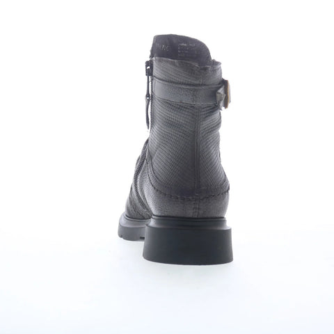 Miz Mooz Tawny Womens Gray Leather Zipper Ankle & Booties Boots