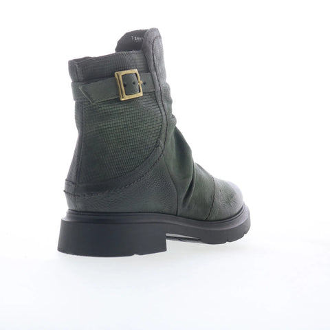 Miz Mooz Tawny Womens Green Leather Zipper Ankle & Booties Boots