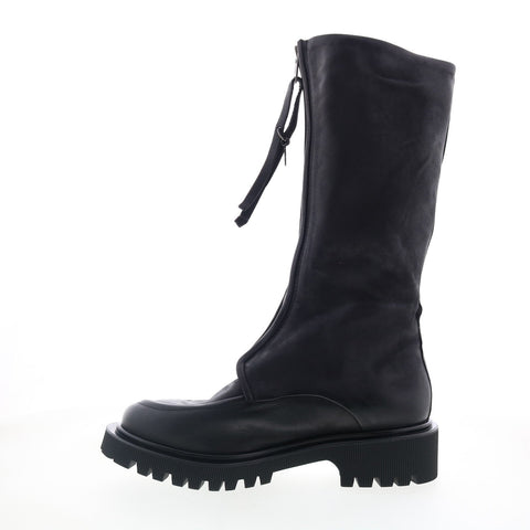 A.S. 98 Tayton Womens Black Leather Zipper Knee High Boots