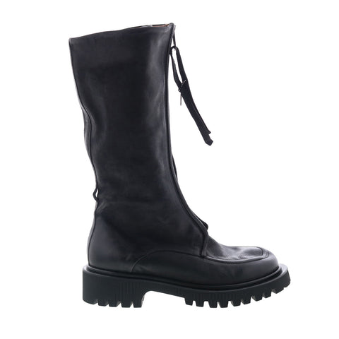 A.S. 98 Tayton Womens Black Leather Zipper Knee High Boots