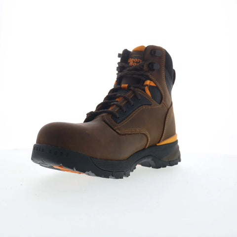 Georgia Boot Alloy Toe Waterproof 6" Work Boot Mens Brown Wide Work Boots