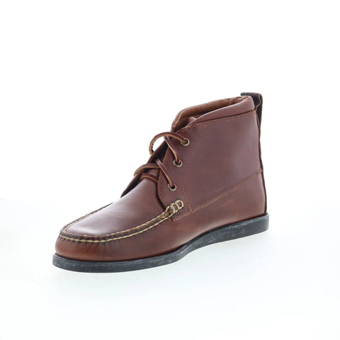 T.B. Phelps TBP10 Mens Brown Leather Lace Up Chukkas Boots