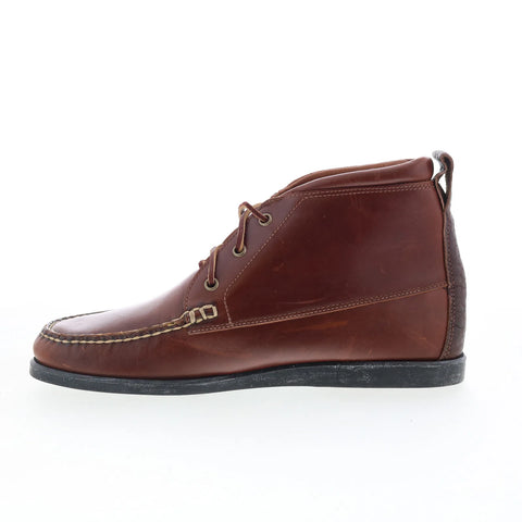 T.B. Phelps TBP10 Mens Brown Leather Lace Up Chukkas Boots