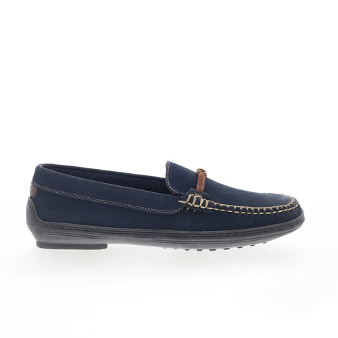 T.B. Phelps TBP11 Mens Blue Leather Slip On Loafers & Slip Ons Casual Shoes 