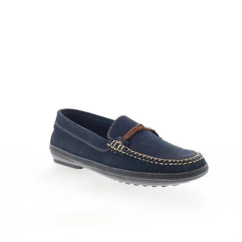 T.B. Phelps TBP11 Mens Blue Leather Slip On Loafers & Slip Ons Casual Shoes 