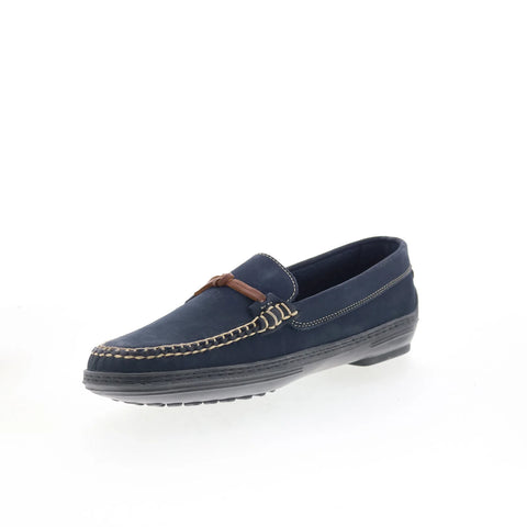 T.B. Phelps TBP11 Mens Blue Leather Slip On Loafers & Slip Ons Casual Shoes 