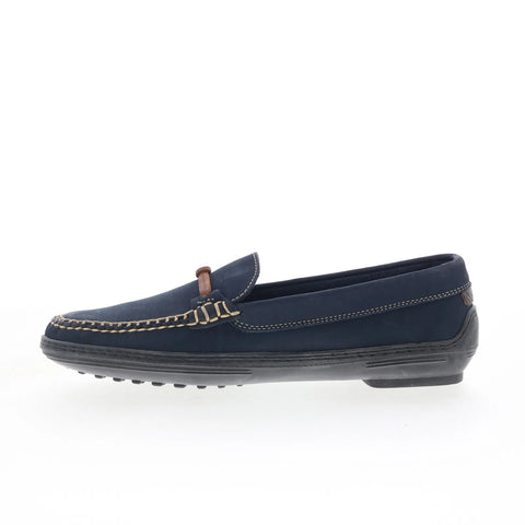 T.B. Phelps TBP11 Mens Blue Leather Slip On Loafers & Slip Ons Casual Shoes 