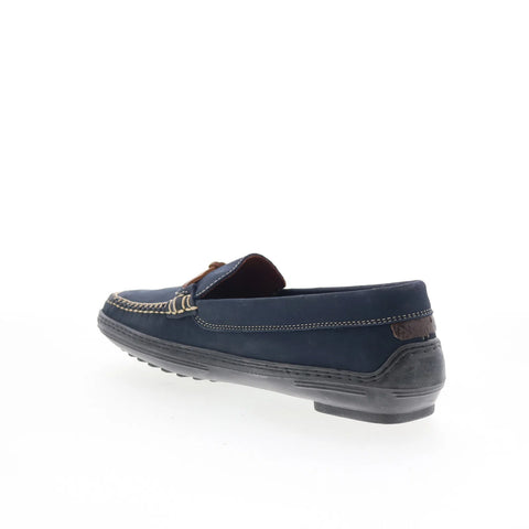 T.B. Phelps TBP11 Mens Blue Leather Slip On Loafers & Slip Ons Casual Shoes 