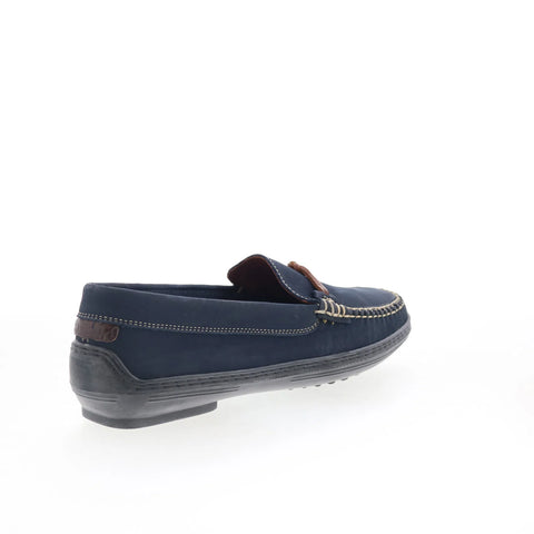 T.B. Phelps TBP11 Mens Blue Leather Slip On Loafers & Slip Ons Casual Shoes 