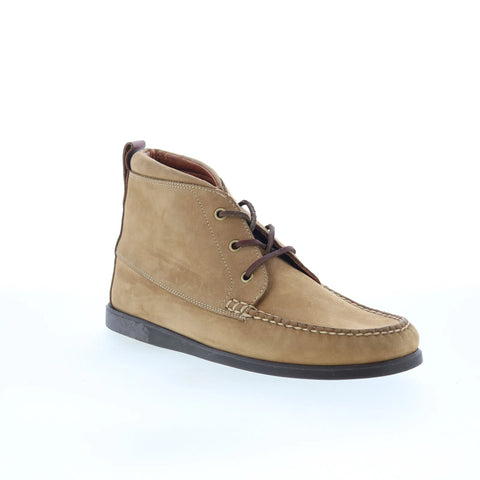 T.B. Phelps TBP12 Mens Beige Leather Lace Up Chukkas Boots