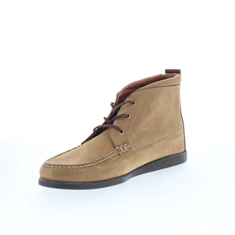 T.B. Phelps TBP12 Mens Beige Leather Lace Up Chukkas Boots