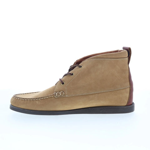 T.B. Phelps TBP12 Mens Beige Leather Lace Up Chukkas Boots