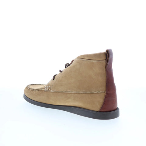 T.B. Phelps TBP12 Mens Beige Leather Lace Up Chukkas Boots