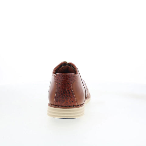 T.B. Phelps TBP15 Mens Brown Leather Lace Up Oxfords & Lace Ups Casual Shoes 