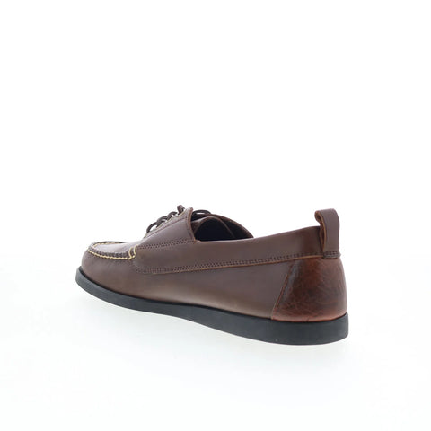 T.B. Phelps TBP16 Mens Brown Leather Slip On Loafers & Slip Ons Boat Shoes 