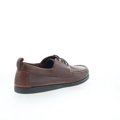 T.B. Phelps TBP16 Mens Brown Leather Slip On Loafers & Slip Ons Boat S ...