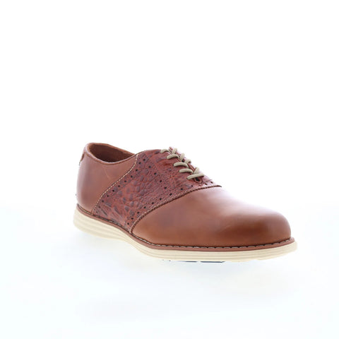T.B. Phelps TBP17 Mens Brown Leather Lace Up Oxfords & Lace Ups Casual Shoes 