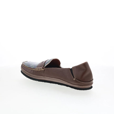T.B. Phelps TBP1 Mens Brown Leather Slip On Loafers & Slip Ons Penny S ...