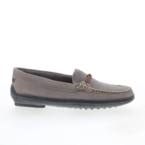T.B. Phelps TBP20 Mens Gray Nubuck Slip On Loafers & Slip Ons Casual Shoes 