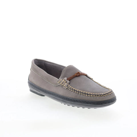T.B. Phelps TBP20 Mens Gray Nubuck Slip On Loafers & Slip Ons Casual Shoes 