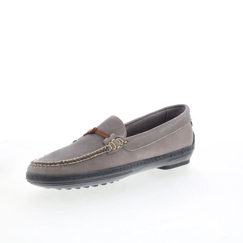 T.B. Phelps TBP20 Mens Gray Nubuck Slip On Loafers & Slip Ons Casual Shoes 
