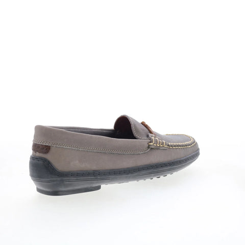 T.B. Phelps TBP20 Mens Gray Nubuck Slip On Loafers & Slip Ons Casual Shoes 