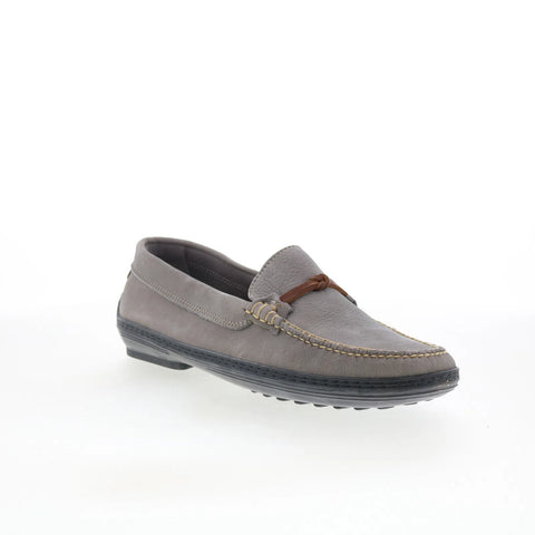 T.B. Phelps TBP21 Mens Gray Nubuck Slip On Loafers & Slip Ons Casual Shoes 