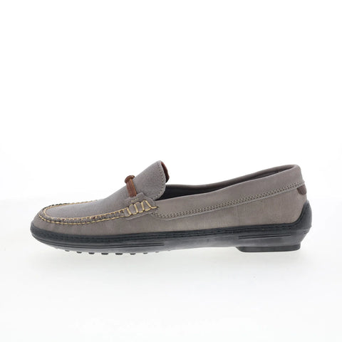 T.B. Phelps TBP21 Mens Gray Nubuck Slip On Loafers & Slip Ons Casual Shoes 