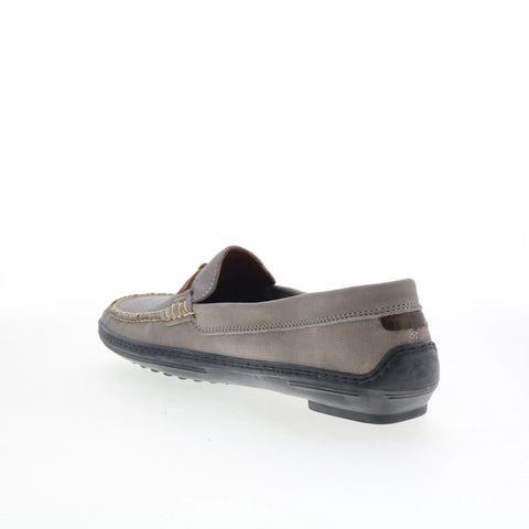 T.B. Phelps TBP21 Mens Gray Nubuck Slip On Loafers & Slip Ons Casual Shoes 