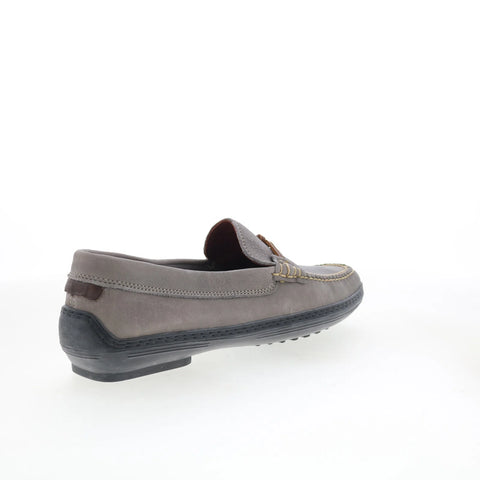 T.B. Phelps TBP21 Mens Gray Nubuck Slip On Loafers & Slip Ons Casual Shoes 