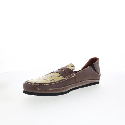 T.B. Phelps TBP22 Mens Brown Nubuck Slip On Loafers & Slip Ons Penny Shoes 